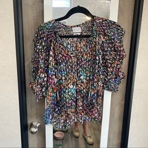 Saylor Multicolor Metallic Blouse